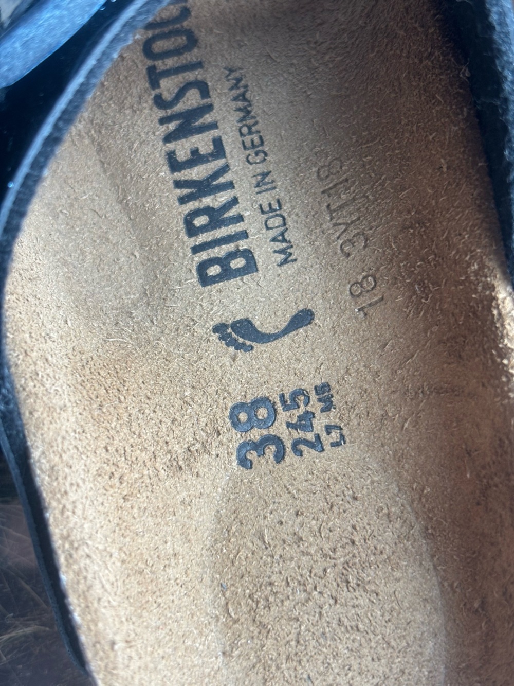 Birkenstock 💅 Arizona Blue Magic Snake Big Buckle Patent Leather Sandals Slides - Picture 6 of 6